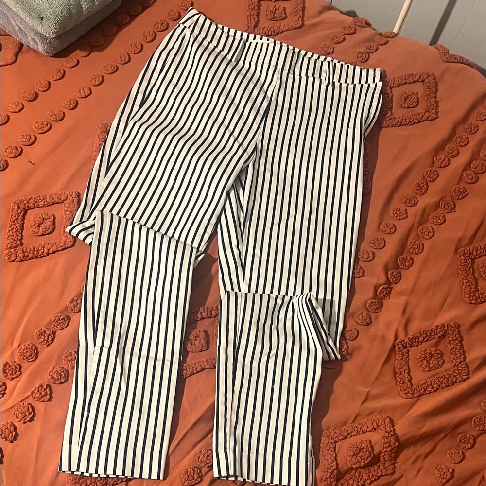 H&M Black and White Striped Kids Pants